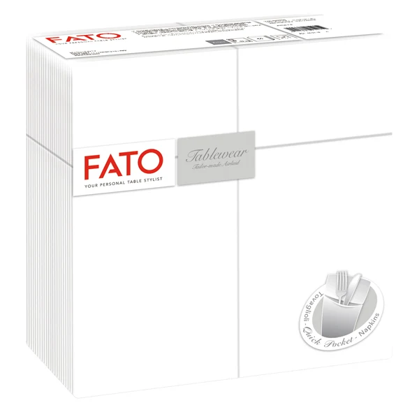 FATO - 88470000 - Busta portaposate - linea AirLaid - 40 x 40 cm - bianco - Fato - conf. 40 pezzi - 103415 - Conf. da 1 Pz.