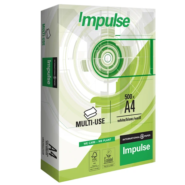 No Brand - IMP00800021029703 - Carta fotocopie - A4 - 75 gr - bianco - Impulse 75 - conf. 500 fogli - 103379 - Conf. da 5 Pz.