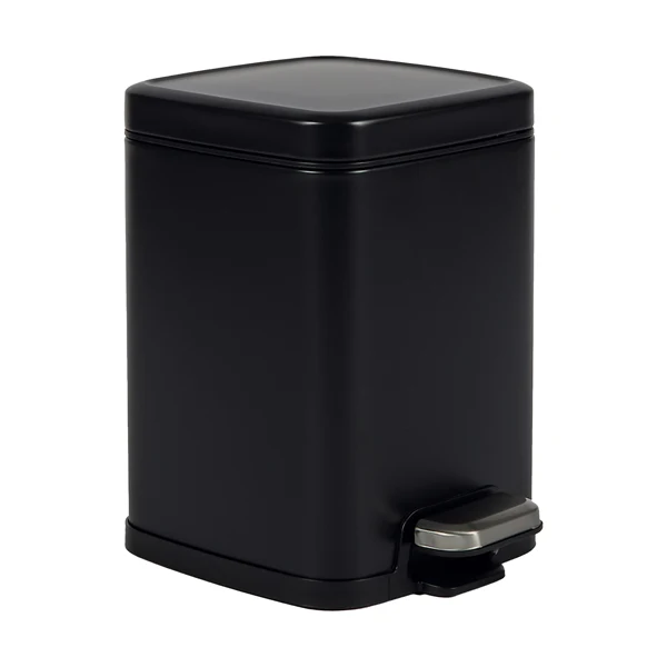 PERFETTO - 28161 - Bidone Pico - con pedale e vaschetta - 6 L - nero satinato - Perfetto - 103034 - Conf. da 1 Pz.