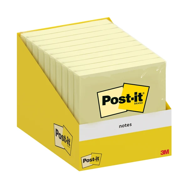 POST-IT - 7100317841 - Blocco foglietti Post-it - 76 x 76 mm - giallo canary - 100 fogli - Post-it - conf. 10 blocchi - 102222 - Conf. da 1 Pz.