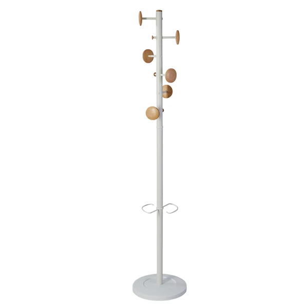 ALBA - PMMUSIC BC - Appendiabiti a 6 ganci Music + 3 miniganci 175cm - bianco-legno - Alba - 100614 - Conf. da 1 Pz.