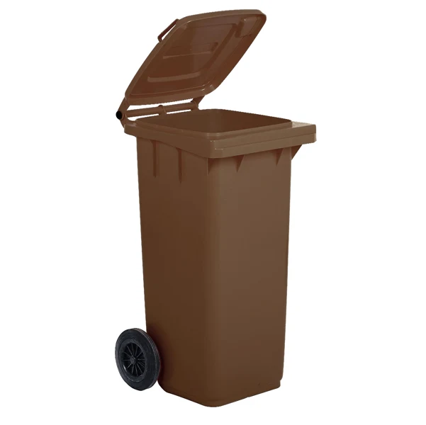 Mobil Plastic - 1-120-5-BRB - Bidone carrellato - 48x55x93 cm - 120 L - marrone - Mobil Plastic - 86724 - Conf. da 1 Pz.