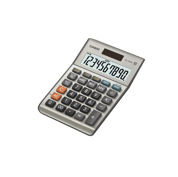 CASIO - MS100FM-WA-EP - Calcolatrice da tavolo MS-100FM - 10 cifre - big display - grigio - Casio - 72195 - Conf. da 1 Pz.