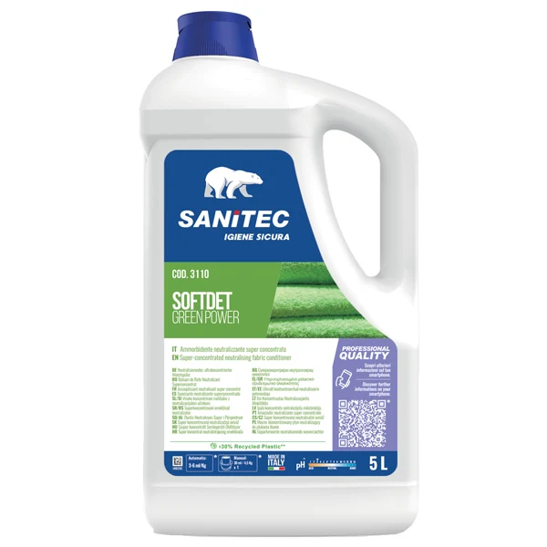 Sanitec - 3110 - Ammorbidente Softdet Green Power - 5 L - floreale - Sanitec - 94898 - Conf. da 1 Pz.