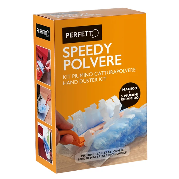 PERFETTO - 12840 - Piumino Speedy polvere - con 5 ricambi - Perfetto - 99820 - Conf. da 1 Pz.