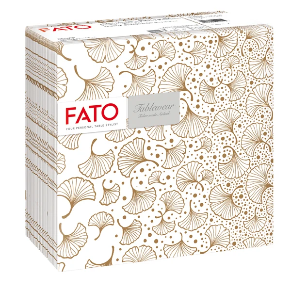 FATO - 88453600 - Tovagliolo linea AirLaid - carta - 40 x 40 cm - biloba-nocciola - Fato - conf. 50 pezzi - 99192 - Conf. da 1 Pz.