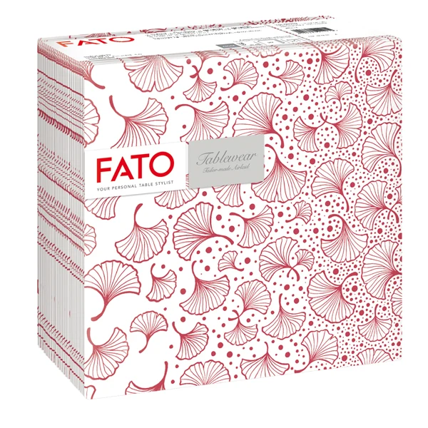 FATO - 88453700 - Tovagliolo linea AirLaid - carta - 40 x 40 cm - biloba-bordeaux - Fato - conf. 50 pezzi - 99191 - Conf. da 1 Pz.