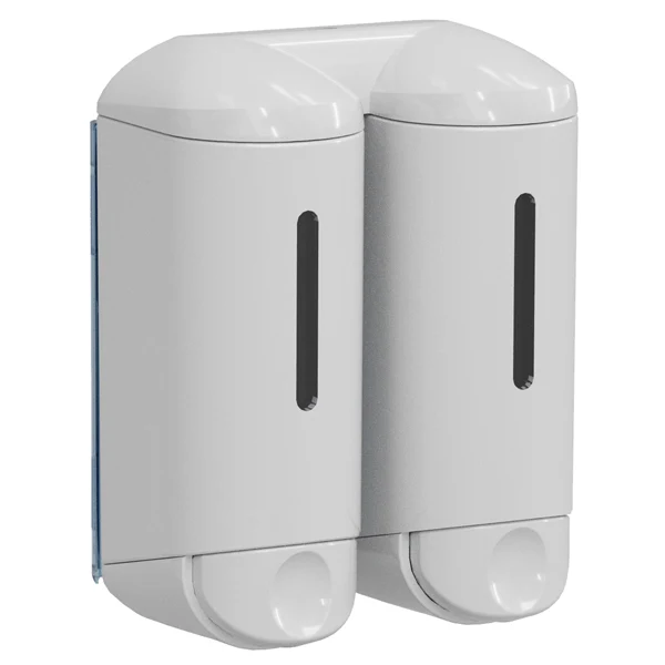 MAR PLAST - A94621 - Dispenser a muro Double Shower Small - per hotel - 0,17 L - bianco - Mar Plast - 97402 - Conf. da 1 Pz.