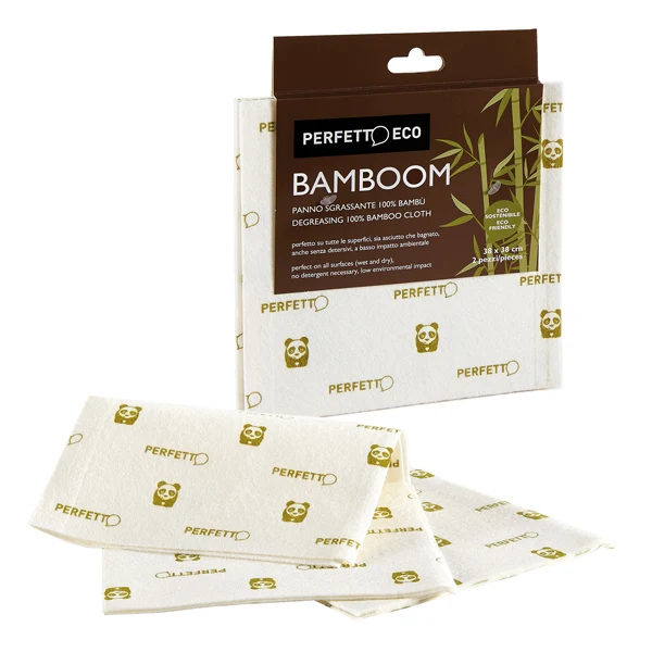 PERFETTO - 13953 - Panno multiuso Bamboom - 38 x 38 cm - Perfetto - conf. 2 pezzi - 97304 - Conf. da 1 Pz.