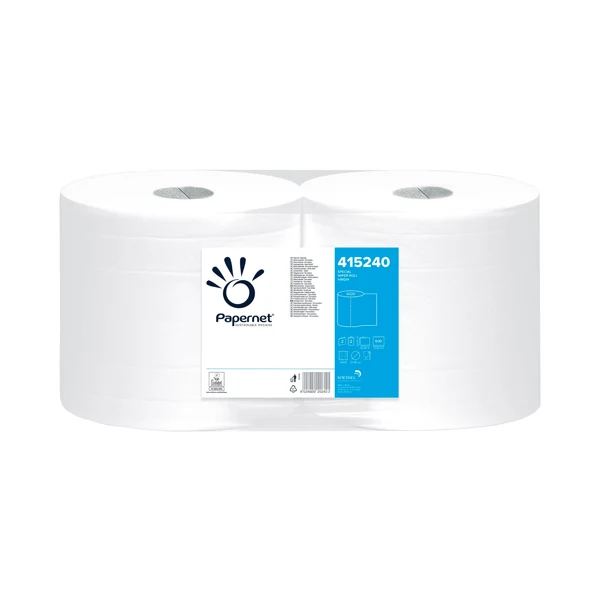 PAPERNET - 415240 - Bobina industriale - goffratura wave - 142 m - 600 strappi - Papernet - 97036 - Conf. da 2 Pz.