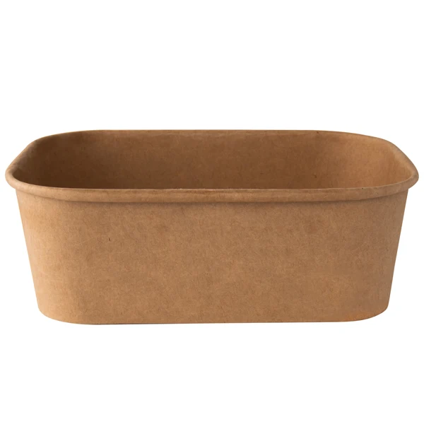 Signor Bio - PBR002BIO50C - Bowl monouso - rettangolare - 750 ml - cartoncino - avana - Signor Bio - conf. 50 pezzi - 96727 - Conf. da 1 Pz.