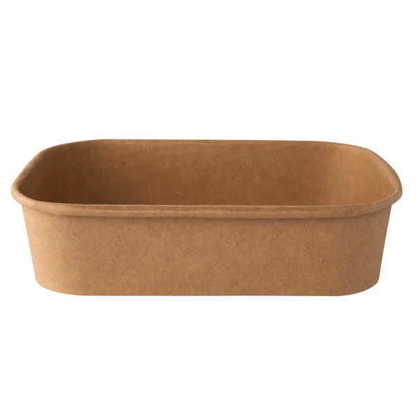 Signor Bio - PBR001BIO50C - Bowl monouso - rettangolare - 500 ml - cartoncino - avana - Signor Bio - conf. 50 pezzi - 96725 - Conf. da 1 Pz.