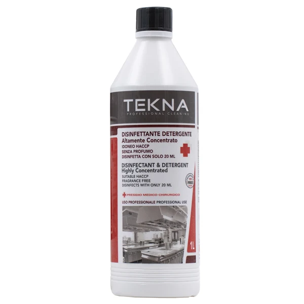 Tekna - K007 - Disinfettante detergente - per superfici - super concentrato - 1 lt - Tekna - 95910 - Conf. da 1 Pz.