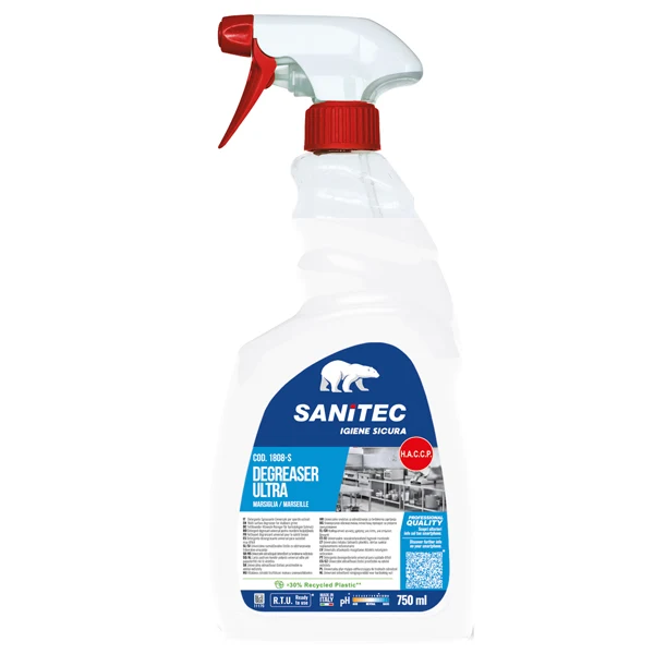 Sanitec - 1808-S - Sgrassatore Degreaser Ultra - trigger 750 ml - marsiglia - Sanitec - 91759 - Conf. da 1 Pz.