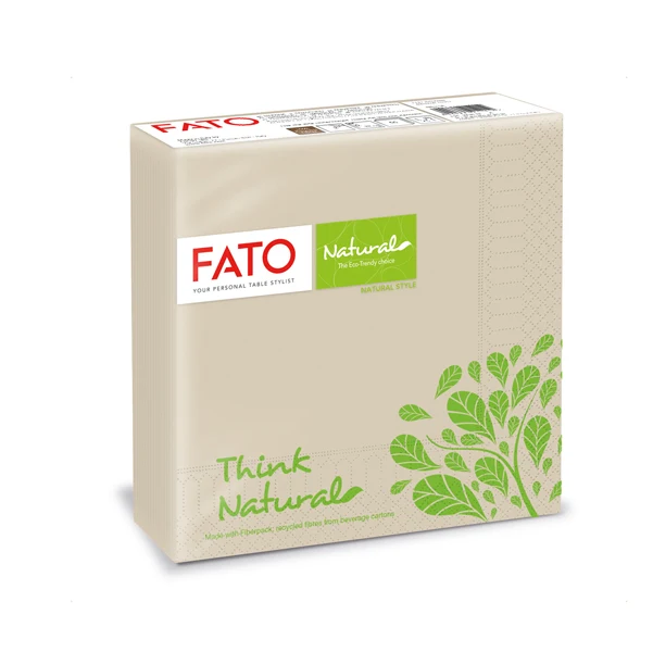 FATO - 82595000 - Tovagliolo linea Natural Style - carta - 2 veli - 33 x 33 cm - Fato - conf. 50 pezzi - 91356 - Conf. da 1 Pz.