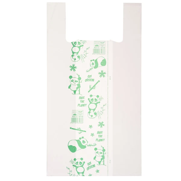 No Brand - G1D012S - Shoppers Maxi - 30 x 60 cm - mater-bi - bianco - scatola 500 pezzi - 91321 - Conf. da 1 Pz.