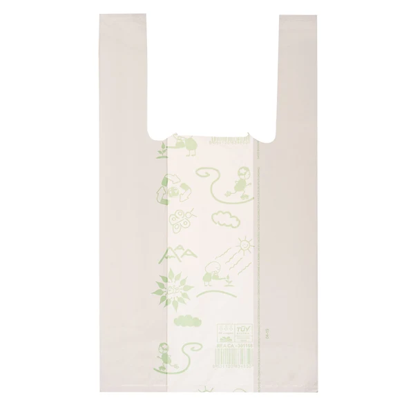 No Brand - G1D005H - Shoppers Mini - 22 x 40 cm - mater-bi - bianco - scatola 500 pezzi - 91319 - Conf. da 1 Pz.