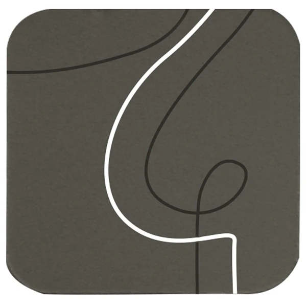 STILCASA - F360067 - Sottobicchiere linea Linee - 10 x 10 cm - grigio - Stilcasa - 91143 - Conf. da 6 Pz.