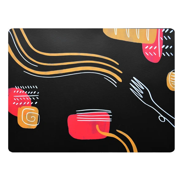 STILCASA - F360005 - Tovaglietta americana linea Spaghetti - 41 x 31 cm - nero - Stilcasa - 91131 - Conf. da 6 Pz.