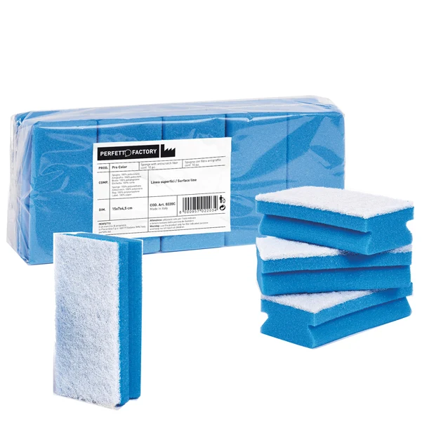 PerfettoFactory - 0220C - Spugna Pro Color - azzurro - PerfettoFactory - conf. 10 pezzi - 89419 - Conf. da 1 Pz.