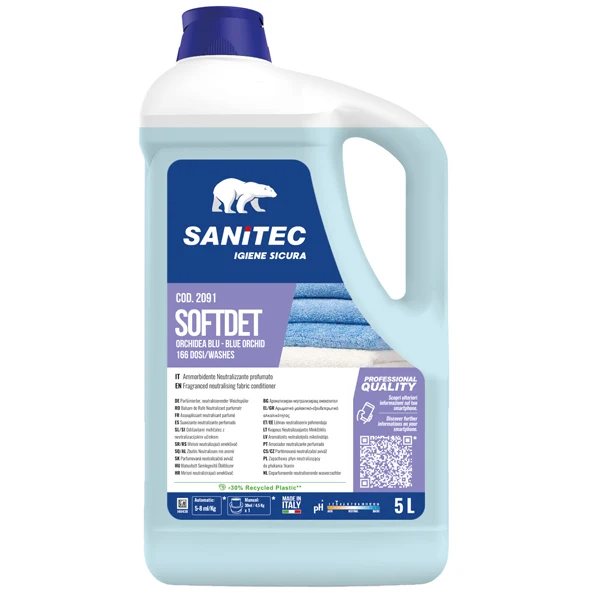 Sanitec - 2091 - Ammorbidente Softdet - 5 L - orchidea blu - Sanitec - 88890 - Conf. da 1 Pz.