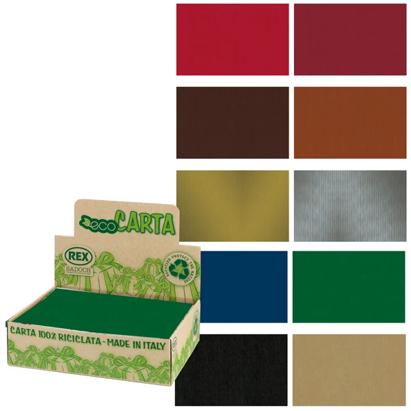 REX SADOCH - 74400DAR - Carta regalo - kraft - Dark - 70 x 100 cm - Rex Sadoch - scatola 100 fogli - 88314 - Conf. da 1 Pz.