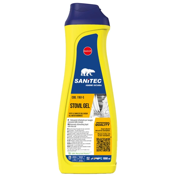 Sanitec - 1161-S - Detergente per lavastoviglie Stovil Gel - 1 L - Sanitec - 82746 - Conf. da 1 Pz.