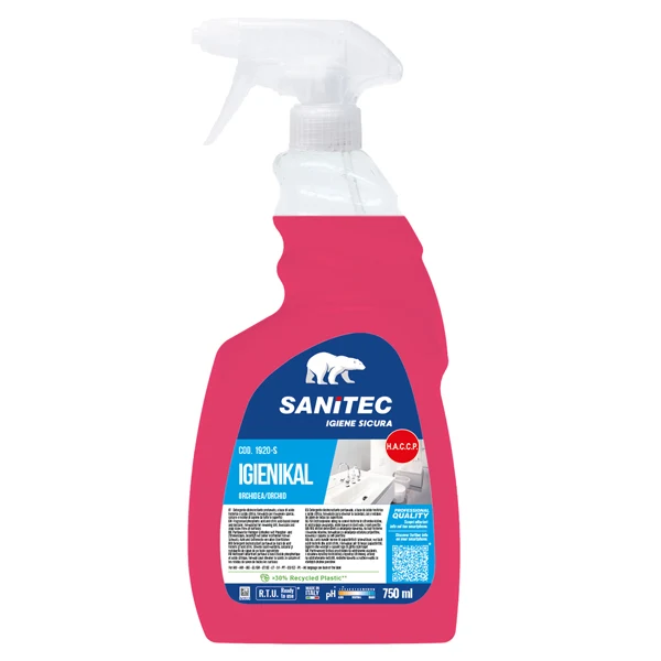 Sanitec - 1920-S - Detergente disincrostante Igienikal - trigger 750 ml - orchidea - Sanitec - 82745 - Conf. da 1 Pz.