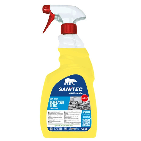 Sanitec - 1810-S - Sgrassatore Degreaser Ultra - trigger 750 ml - limone - Sanitec - 82743 - Conf. da 1 Pz.