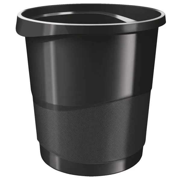 ESSELTE - 623952 - Cestino gettacarte Europost VIVIDA - 25,8 x 28,5 cm - altezza 32,2 cm - 14 L - nero - Esselte - 80523 - Conf. da 1 Pz.
