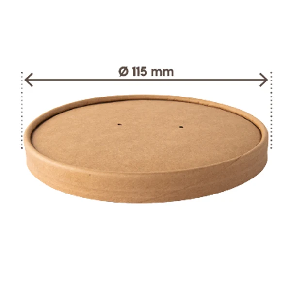 Signor Bio - PBL011BIO25B - Coperchio per bowl portazuppe monouso - da 780 ml - avana - Signor Bio - conf. 25 pezzi - 100120 - Conf. da 1 Pz.