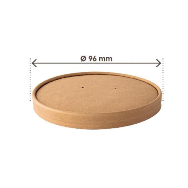 Signor Bio - PBL010BIO25C - Coperchio per bowl portazuppe monouso - da 180 a 480 ml - avana - Signor Bio - conf. 25 pezzi - 100119 - Conf. da 1 Pz.