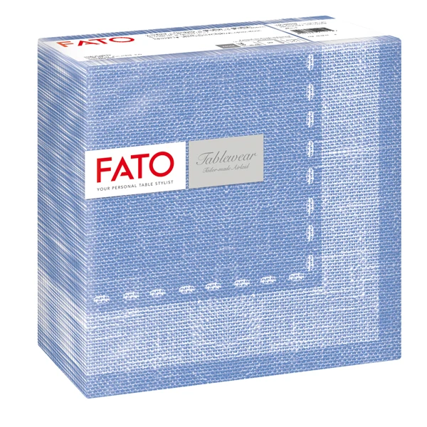 FATO - 88403700 - Tovagliolo linea AirLaid - carta - 40 x 40 cm - cachemire-blu - Fato - conf. 50 pezzi - 100069 - Conf. da 1 Pz.