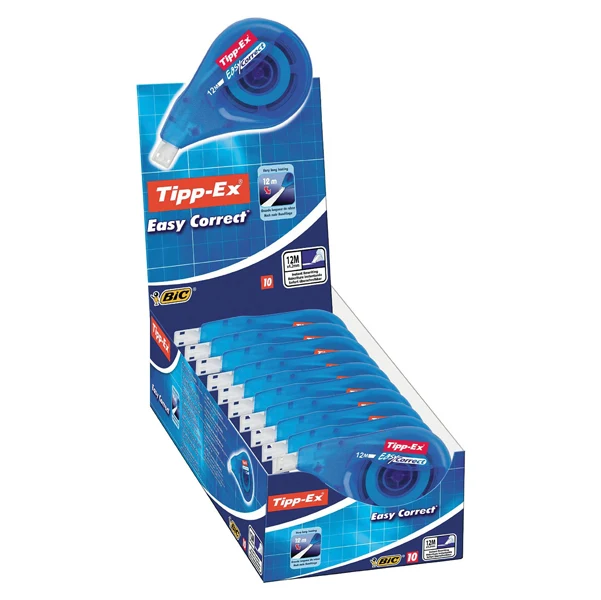TIPP-EX - 8290352 - Correttori a nastro Easy Correct - 4,2mm x 12mt - Tipp-Ex - conf. 10 pezzi - 64363 - Conf. da 1 Pz.