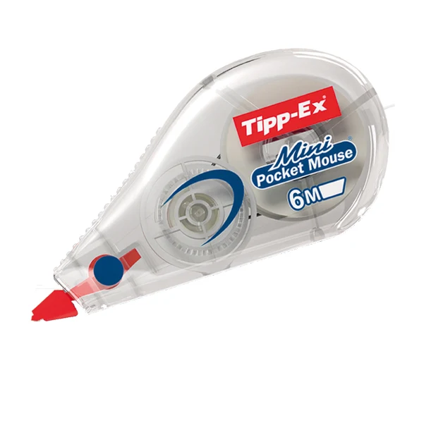 TIPP-EX - 932564 - Correttore a nastro Mini Pocket Mouse - 5mm x 6mt - trasparente - Tipp Ex - box 10 correttori - 49927 - Conf. da 1 Pz.