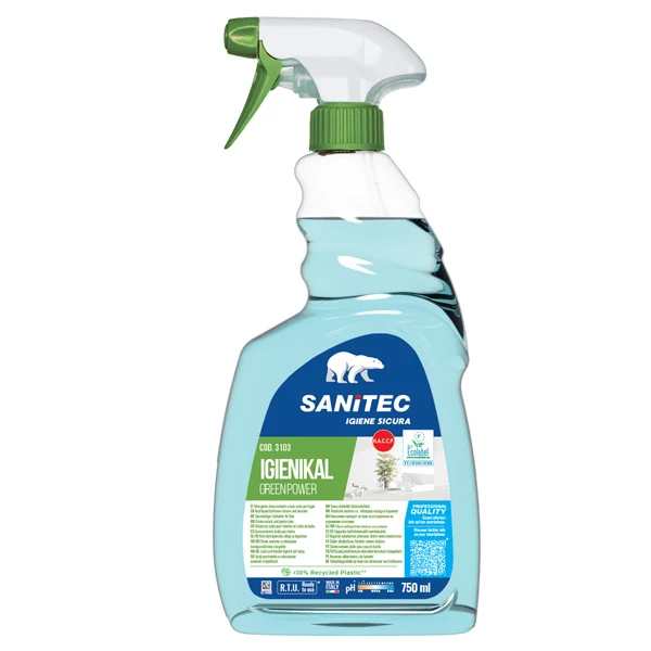 Sanitec - 3103 - Detergente disincrostante Igienikal Green Power - trigger 750 ml - non profumato - Sanitec - 82781 - Conf. da 1 Pz.