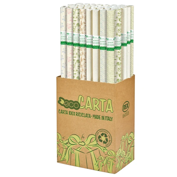 REX SADOCH - EB3JGN1 - Rotolo carta regalo Erba - 70 cm x 2 m - fantasie assortite - Rex Sadoch - 98752 - Conf. da 50 Pz.