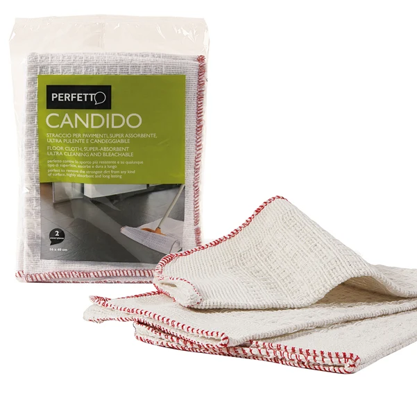 PERFETTO - 0266A - Strofinaccio Candido - per pavimenti - 56x40 cm - Perfetto - conf. 2 pezzi - 76472 - Conf. da 1 Pz.