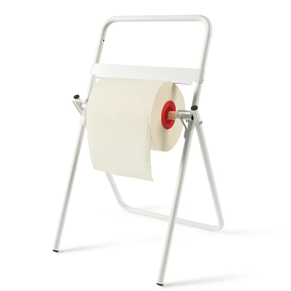 PerfettoFactory - 0464G - Porta bobina industriale - da terra - 40 x 44 x 80 cm - metallo verniciato - bianco - PerfettoFactory - 76342 - Conf. da 1 Pz.