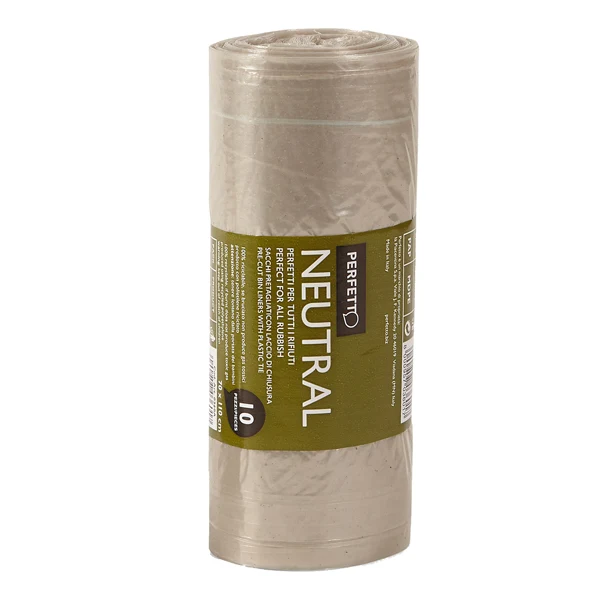 PERFETTO - 0360A - Sacchi per rifiuti Classic - 70 x 110 cm - 116 L - 20 micron - trasparente - Perfetto - rotolo da 10 sacchetti - 74181 - Conf. da 1 Pz.