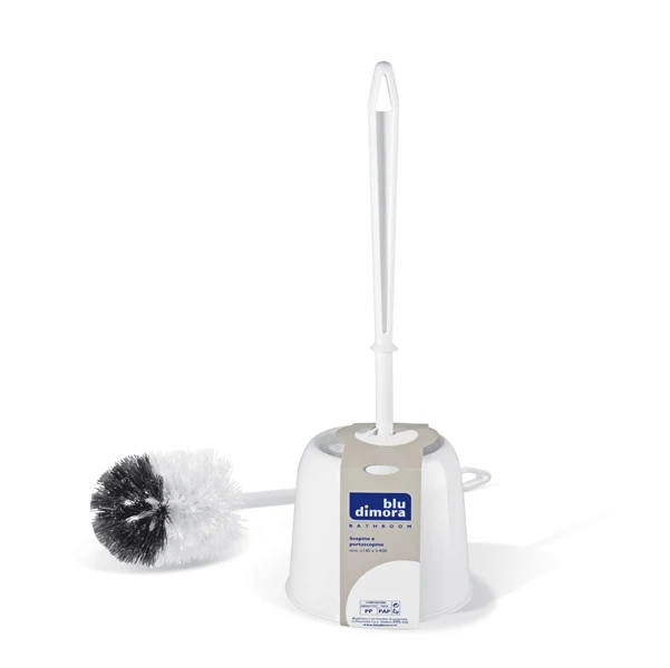 Blu Dimora - 0088C - Portascopino - plastica - diametro 14 cm - altezza 40 cm - bianco - Blu Dimora - 74075 - Conf. da 1 Pz.