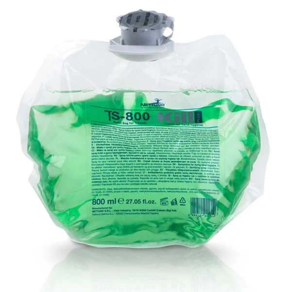 NETTUNO - 10500 - Ricarica igienizzante Kill Plus TS800 - sanitizzante spray senza risciacquo - 800 ml - Nettuno - 73960 - Conf. da 6 Pz.