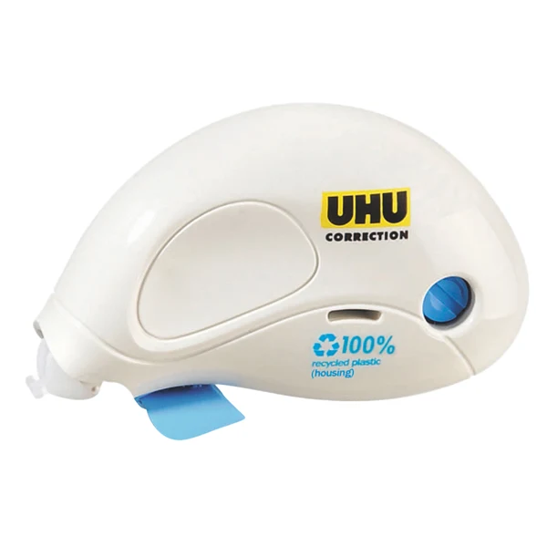 UHU - 63521 - Correttore a nastro Compact Correction - 5 mm x 10 mt - plastica riciclata - Uhu - 64400 - Conf. da 1 Pz.