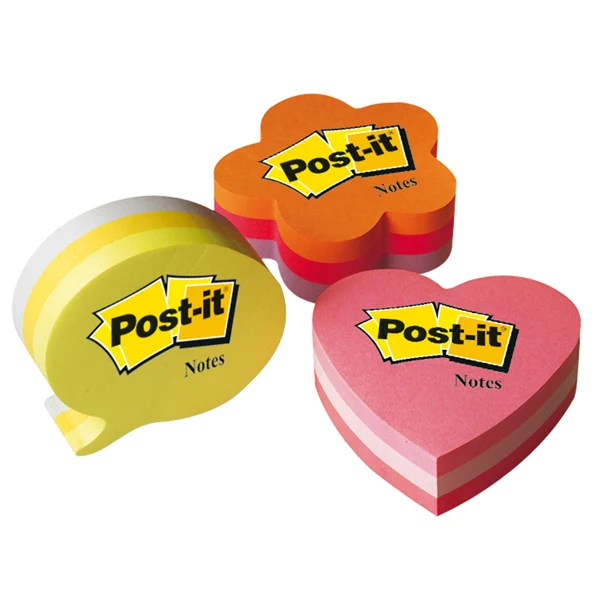 POST-IT - 7100172402 - Blocco foglietti cuore - 2007-H - 70 x 70 mm - rosa neon-rosa ultra-rosa pastello - 225 fogli - Post-it - 50114 - Conf. da 1 Pz.