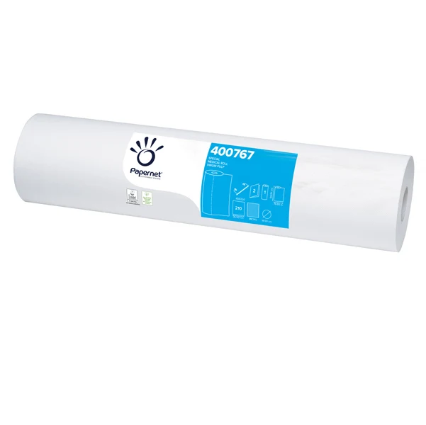 PAPERNET - 400767 - Lenzuolino medico Defend Tech - diametro 14,5 cm - 59,5 cm x 77 mt - bianco - Papernet - 47306 - Conf. da 6 Pz.