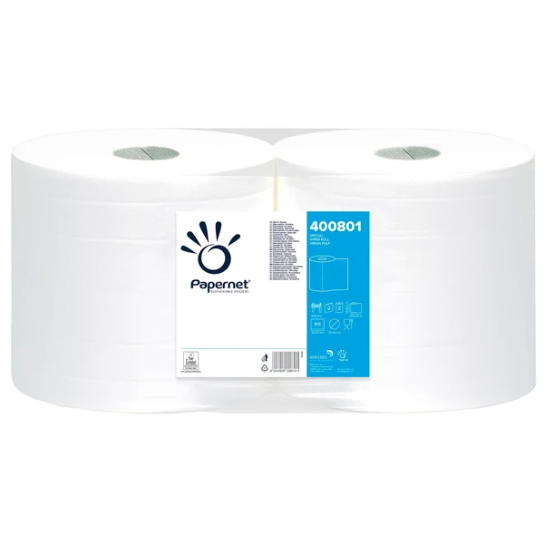 PAPERNET - 400801 - Bobina asciugatutto Special - 2 veli - finitura liscia - 19,5 gr - diametro 25 cm - 26 cm x 293 mt - bianco - Papernet - 47284 - Conf. da 2 Pz.