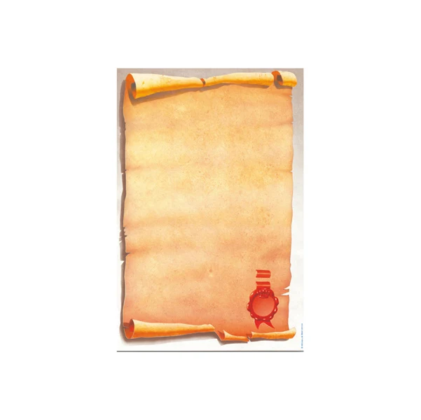 DECADRY - T036634 - Carta con stampa "pergamena" - A4 - 80 gr - Decadry - conf. 25 fogli - 57198 - Conf. da 1 Pz.